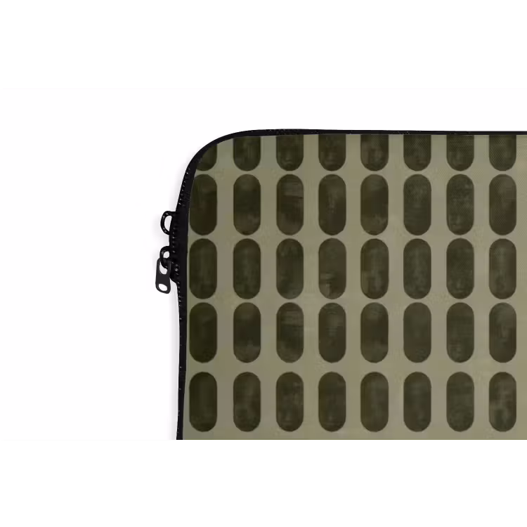 Ritmisch - Effect - Groen laptophoes neopreen klein 279 -detail