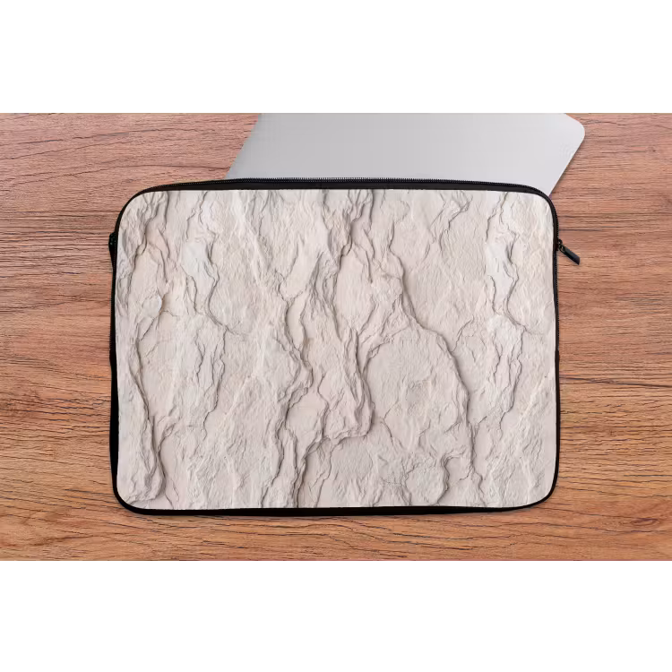 Rots - Structuur - Natuur - Beige - Abstract laptophoes neopreen klein -tafel