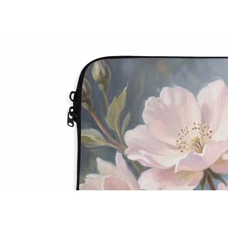 Rozen - Illustratie - Roze laptophoes neopreen klein -detail