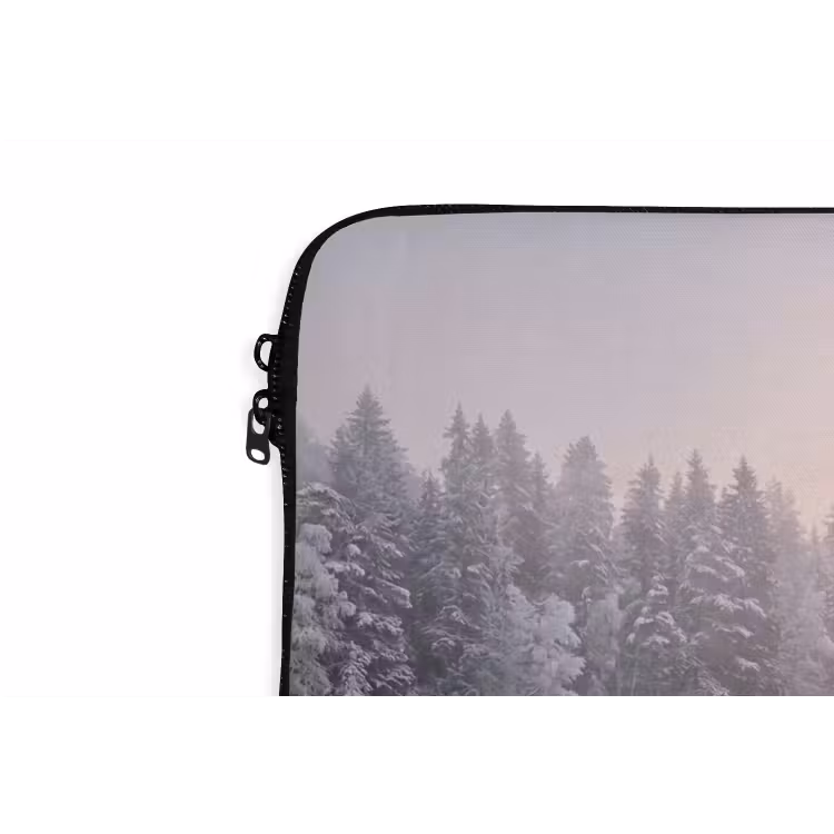 Steiger - Meer - Mist - Winter - Serene laptophoes neopreen klein -detail