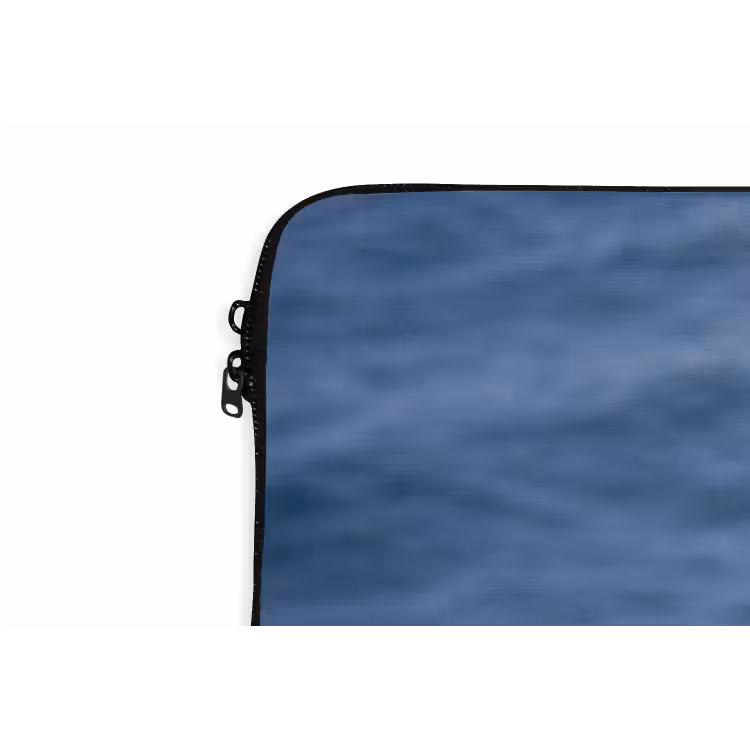 Zeemeeuw - Oceaan - Blauw laptophoes neopreen klein -detail