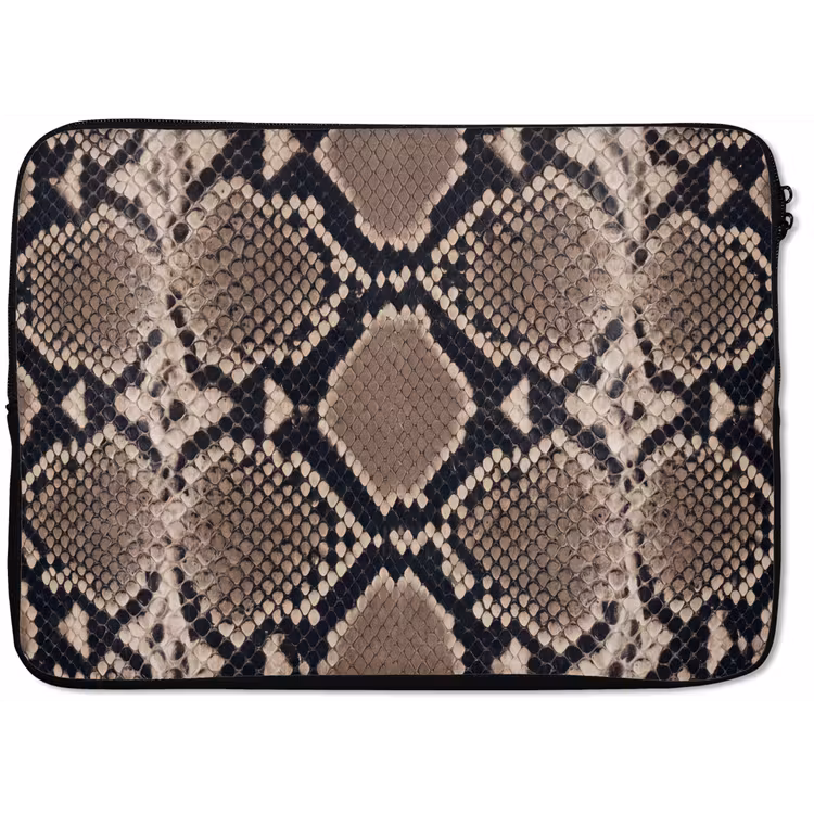 Slangenprint - Python - Bruin laptophoes neopreen klein -zkaufland3dotto