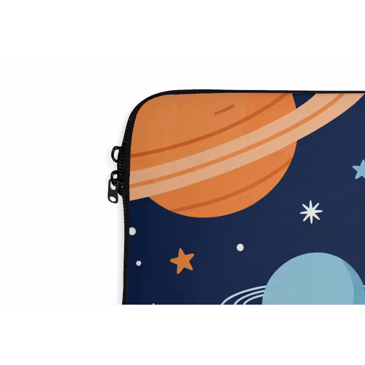 Ruimte - Planeten - Kleurrijk laptophoes neopreen klein -detail