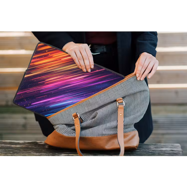 Snelheid - Kosmos - Kleurrijk laptophoes neopreen klein -tas