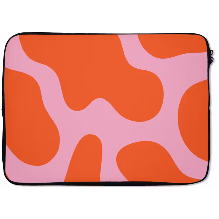 Vlekken - Rood - Roze - Patroon - Minimalistisch laptophoes neopreen klein -zkaufland3dotto