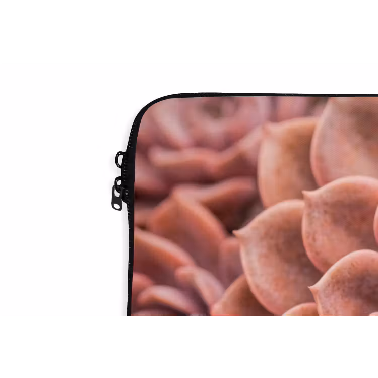 Vetplant - Organisch - Roze laptophoes neopreen klein -detail