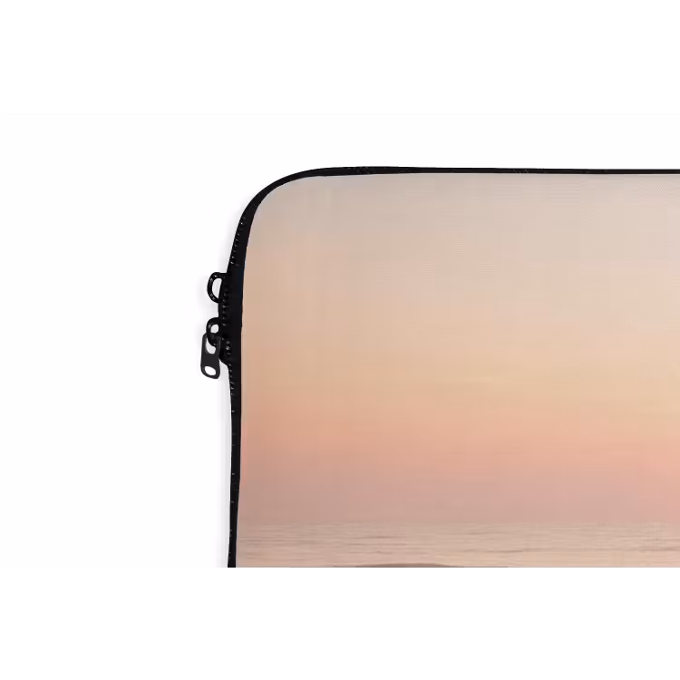 Zon - Strand - Roze laptophoes neopreen klein -detail