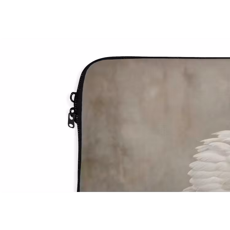 Zwaan - Elegant - Dieren - Wit laptophoes neopreen klein -detail