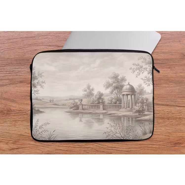 Terras - Water - Natuur - Landschap laptophoes neopreen klein -tafel