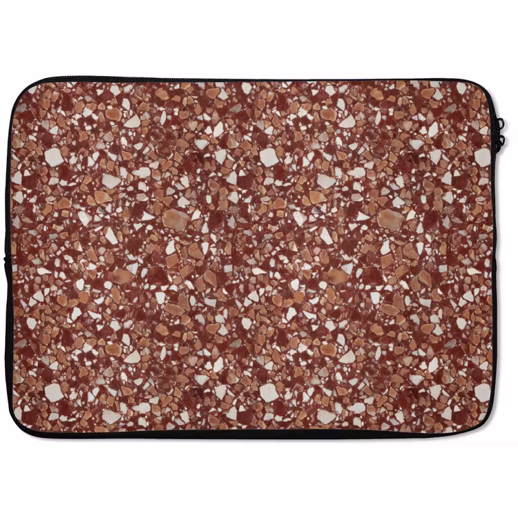 Terrazzo - Patroon - Steentextuur - Roodbruin laptophoes neopreen klein 279 -zkaufland3dotto