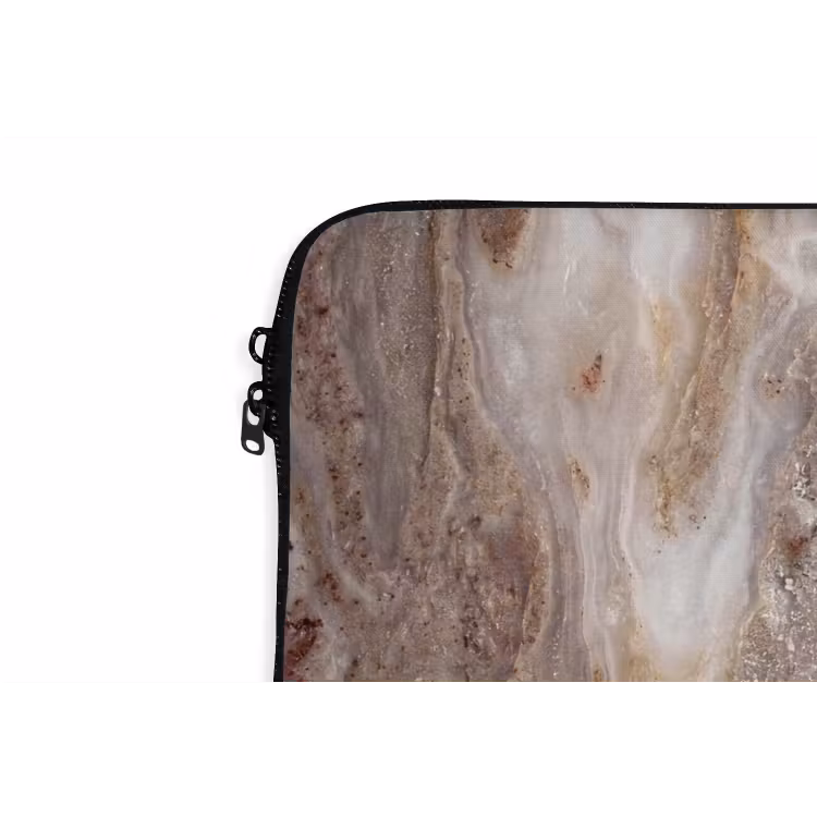 Textuur - Steen - Abstract - Beige laptophoes neopreen klein -detail