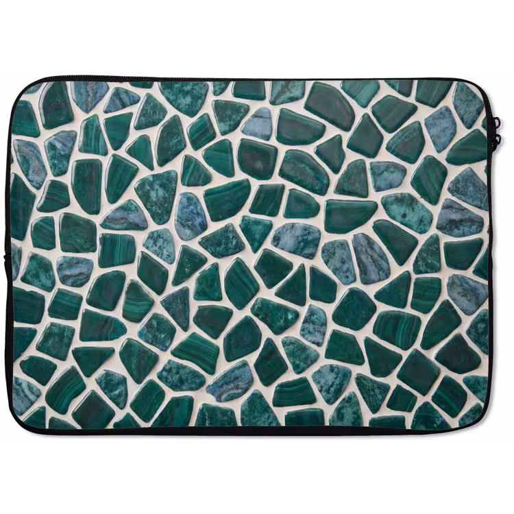 Textuur - Steen - Groen - Abstract - Patroon laptophoes neopreen klein -zkaufland3dotto