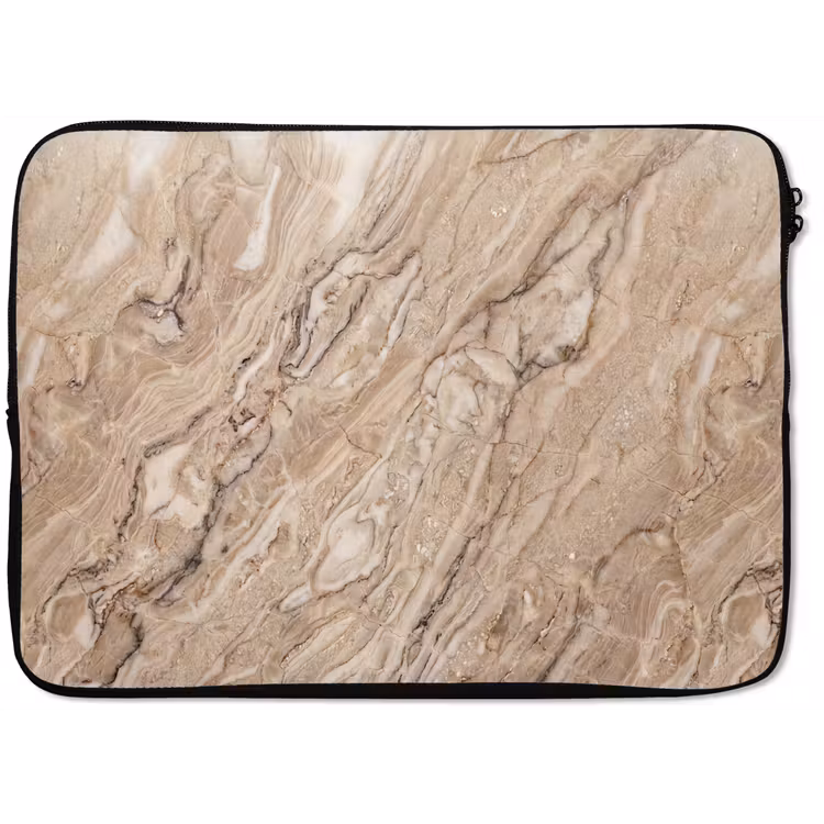 Textuur - Aders - Abstract - Modern - Beige laptophoes neopreen klein -zkaufland3dotto