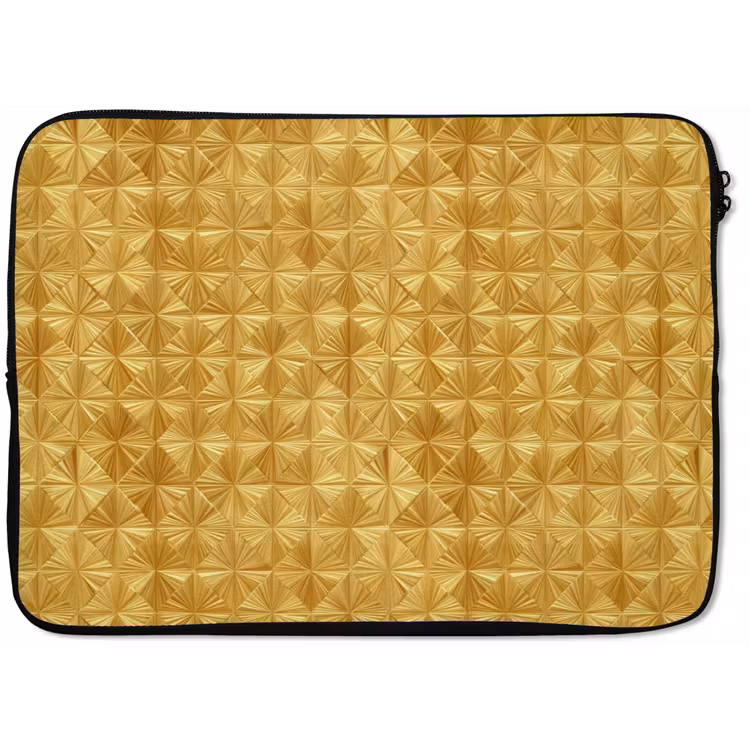 Tegels - Geometrisch - Reliëf - Goud laptophoes neopreen klein 279 -zkaufland3dotto
