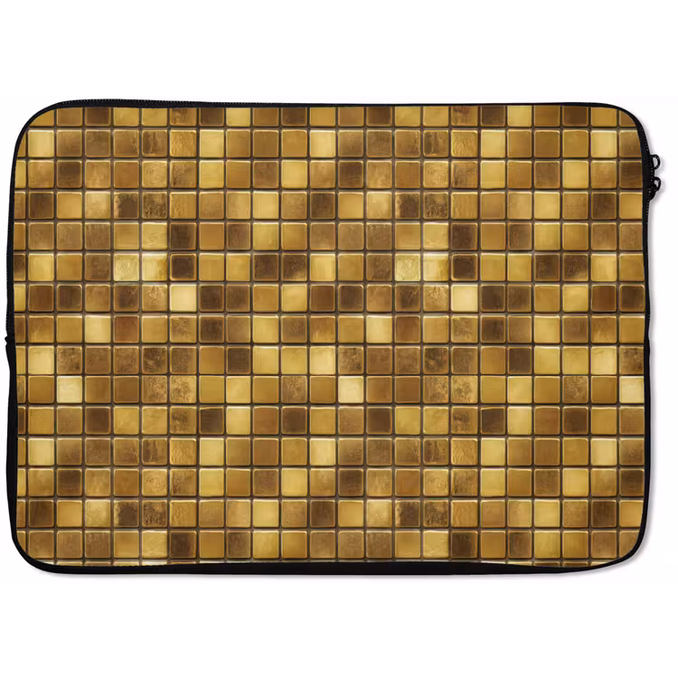 Tegels - Mozaïek - Luxe - Warm Goud laptophoes neopreen klein 279 -zkaufland3dotto