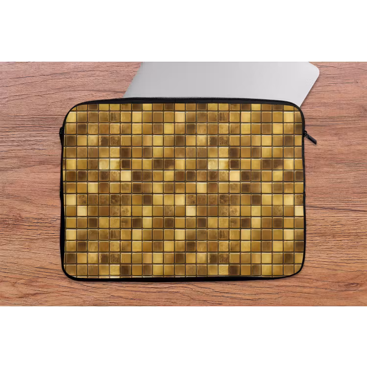 Tegels - Mozaïek - Luxe - Warm Goud laptophoes neopreen klein 279 -tafel