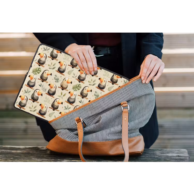 Toekans - Exotisch - Kleurrijk laptophoes neopreen klein 279 -tas