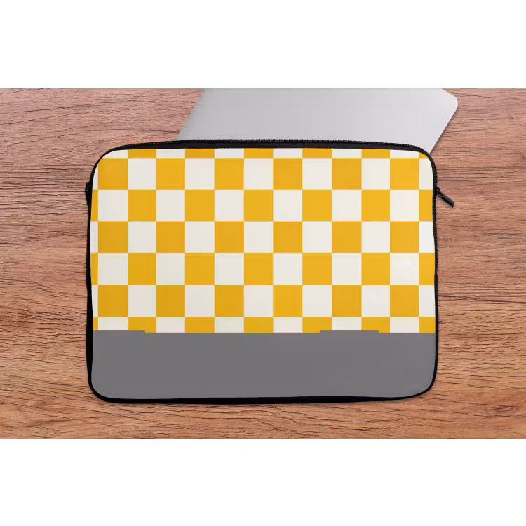 Traditioneel - Patroon - Geel laptophoes neopreen klein 279 -tafel