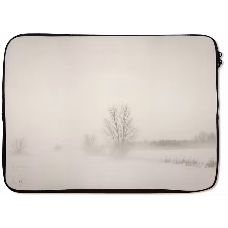 Boom - Mist - Sneeuw - Winter - Minimalistisch laptophoes neopreen klein -zkaufland3dotto