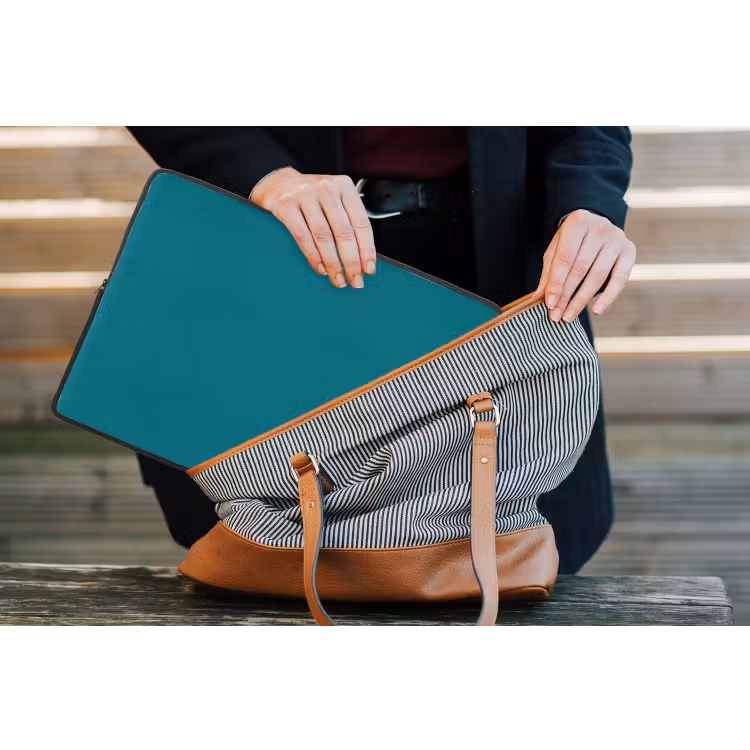 Tropical - Peacock - Blauw laptophoes neopreen klein 279 -tas