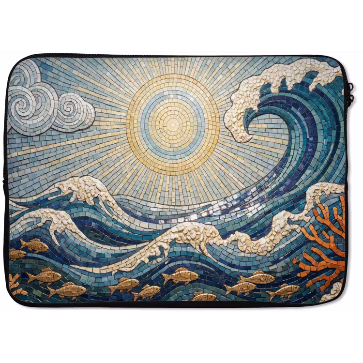 Onderwater - Koraal - Vis - Natuur - Kunst laptophoes neopreen klein -zkaufland3dotto
