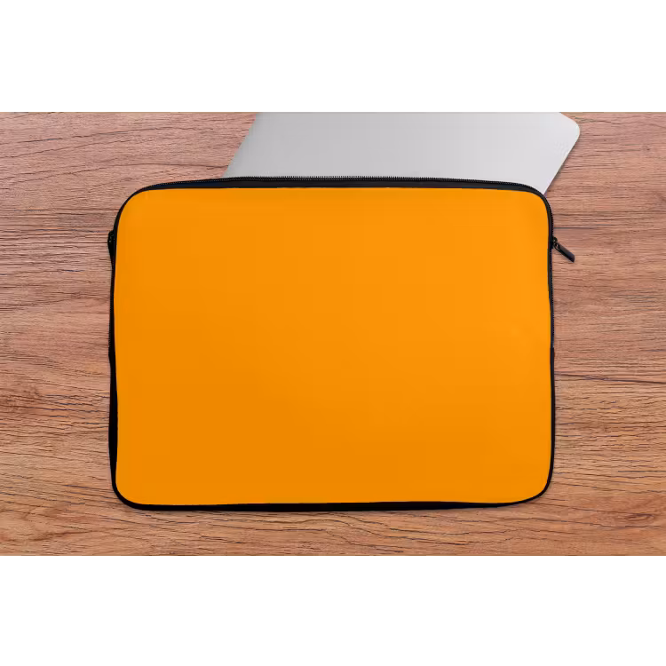 Warm - Ochre - Oranje laptophoes neopreen klein 279 -tafel