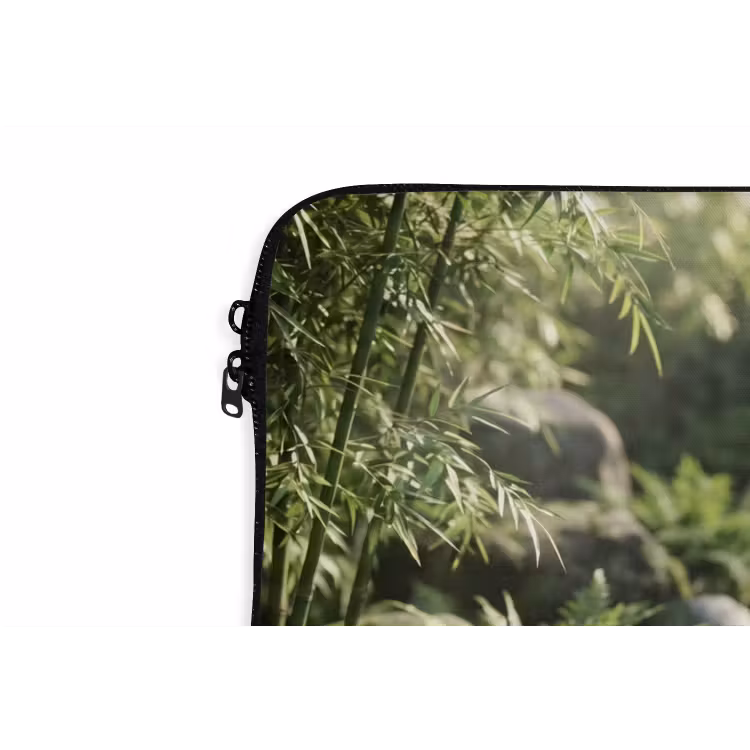 Beek - Waterval - Natuur - Groen laptophoes neopreen klein -detail