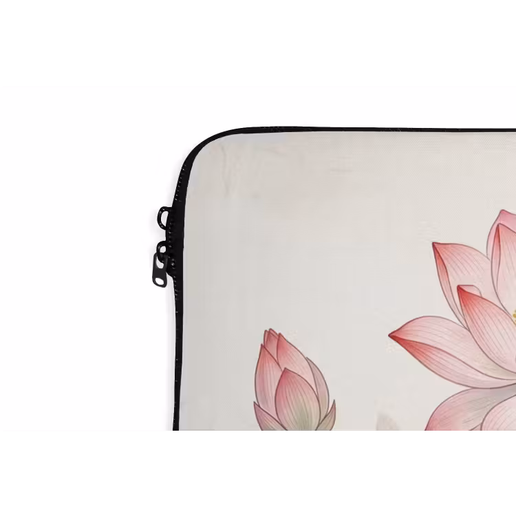 Aquarel - Lotusbloemen - Kleurrijk laptophoes neopreen klein -detail