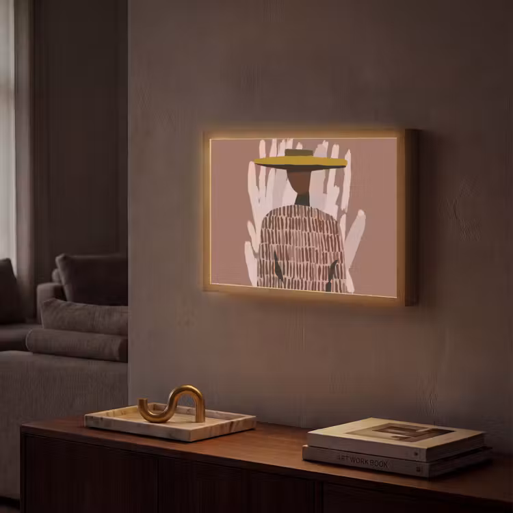 Abstract - Figuur - Illustratie - Hoed Light Box met batterij (Wandlamp) middel -sfeer1