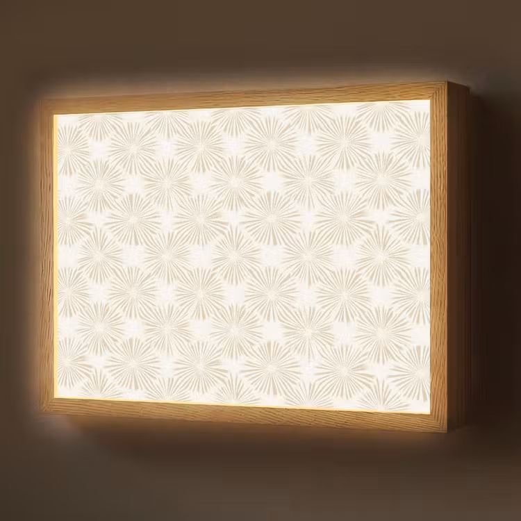 Abstract - Motief - Beige Light Box met batterij (Wandlamp) middel 907 -z3d_website