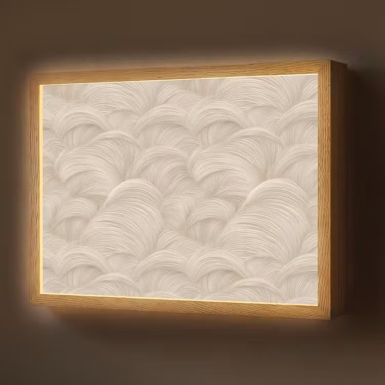 Bogen - Patroon - Beige Light Box met batterij (Wandlamp) middel 907 -z3d_website