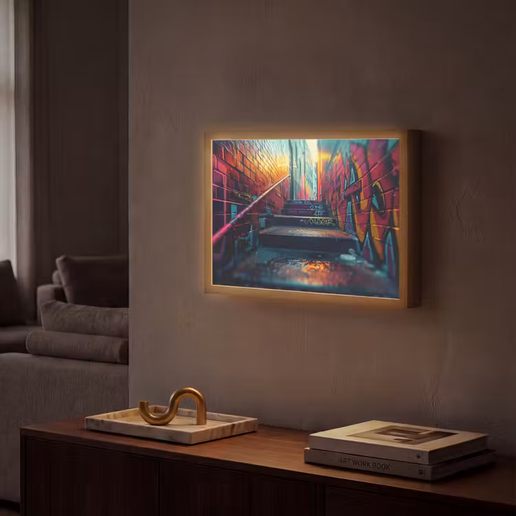Architectuur - Neon - Trap - Graffiti Light Box met batterij (Wandlamp) middel -sfeer1