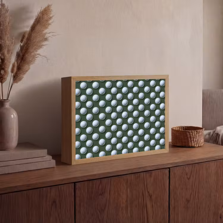 Ballen - Golf - Groen Light Box met batterij (Wandlamp) middel 907 -sfeer2