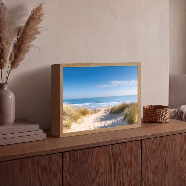 Strand - Zee - Duin - Zand - Zomer Light Box met batterij (Wandlamp) middel -sfeer2