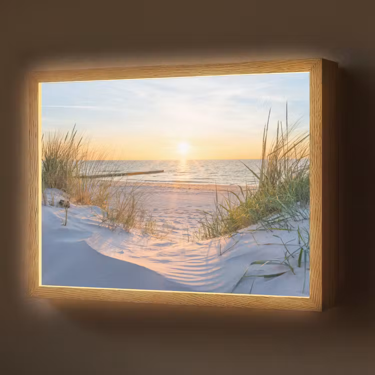 Strand - Zon - Duin - Gras - Zand - Horizon Light Box met batterij (Wandlamp) middel -z3d_website