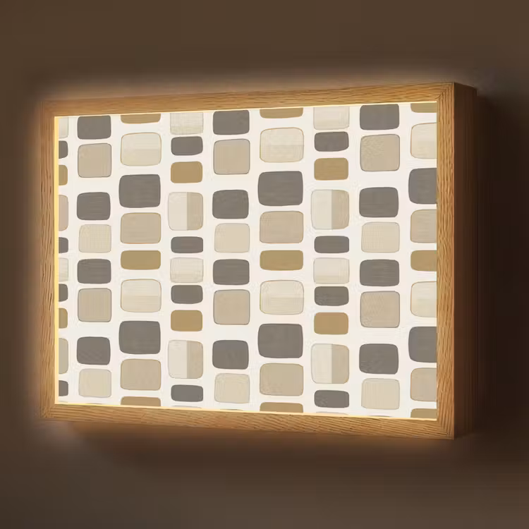 Blokken - Vintage - Grijs Light Box met batterij (Wandlamp) middel 907 -z3d_website