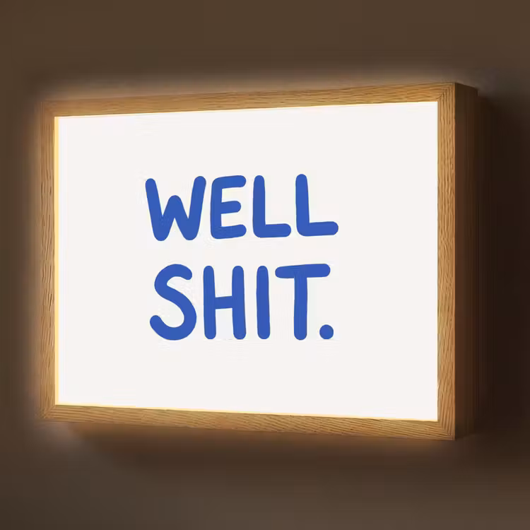 Blauw - Quote - Wit Light Box met batterij (Wandlamp) middel -z3d_website