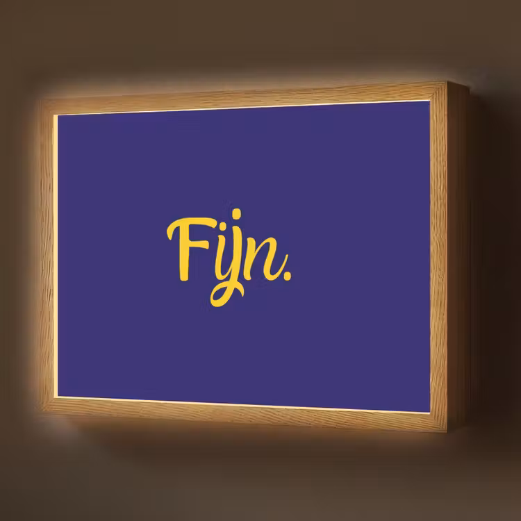 Blauw - Geel - Fijn Light Box met batterij (Wandlamp) middel -z3d_website