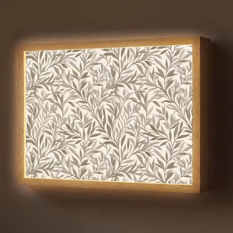 Takken - Botanisch - Taupe Light Box met batterij (Wandlamp) middel 907 -z3d_website