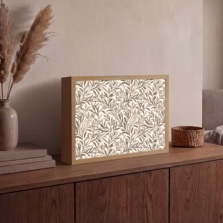Takken - Botanisch - Taupe Light Box met batterij (Wandlamp) middel 907 -sfeer2