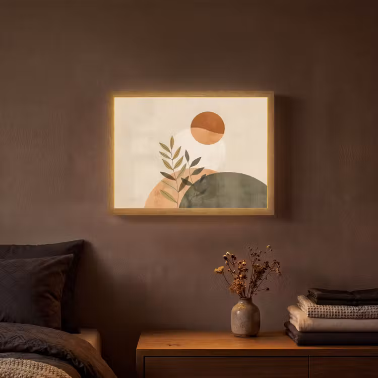 Takken - Vormen - Abstract Light Box met batterij (Wandlamp) middel -sfeer4