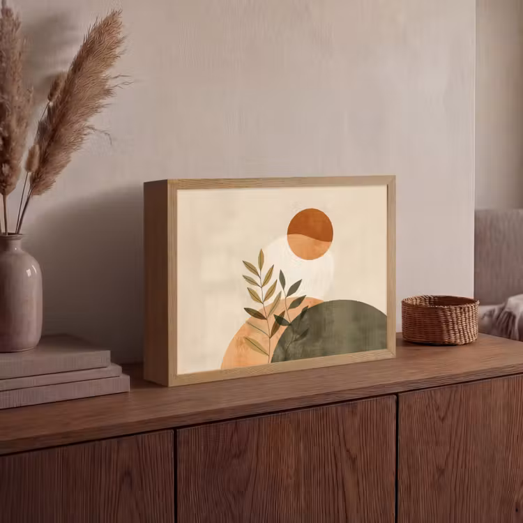 Takken - Vormen - Abstract Light Box met batterij (Wandlamp) middel -sfeer2