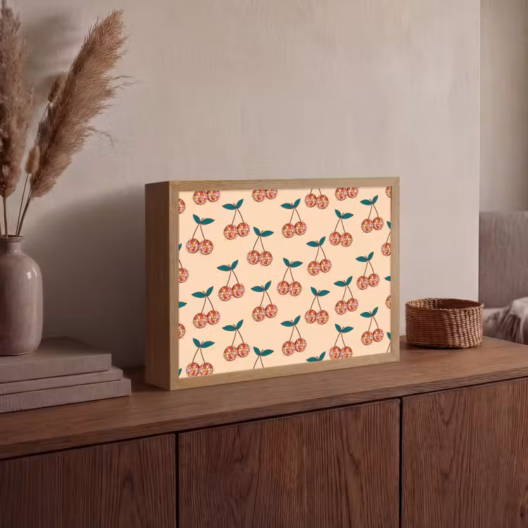 Kers - Disco - Patroon Light Box met batterij (Wandlamp) middel 907 -sfeer2