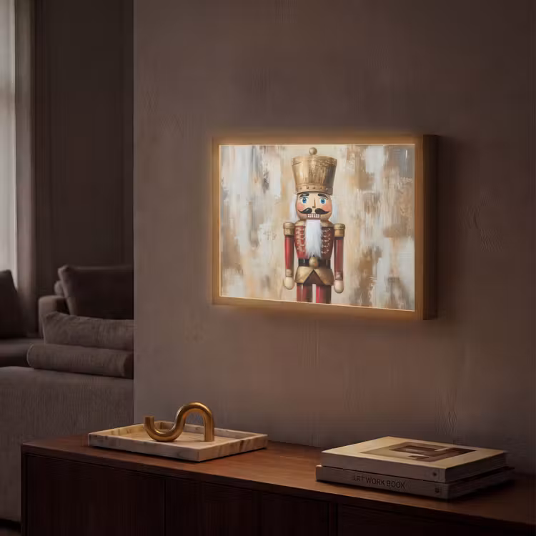 Kerst - Poppetje - Abstract Light Box met batterij (Wandlamp) middel -sfeer1