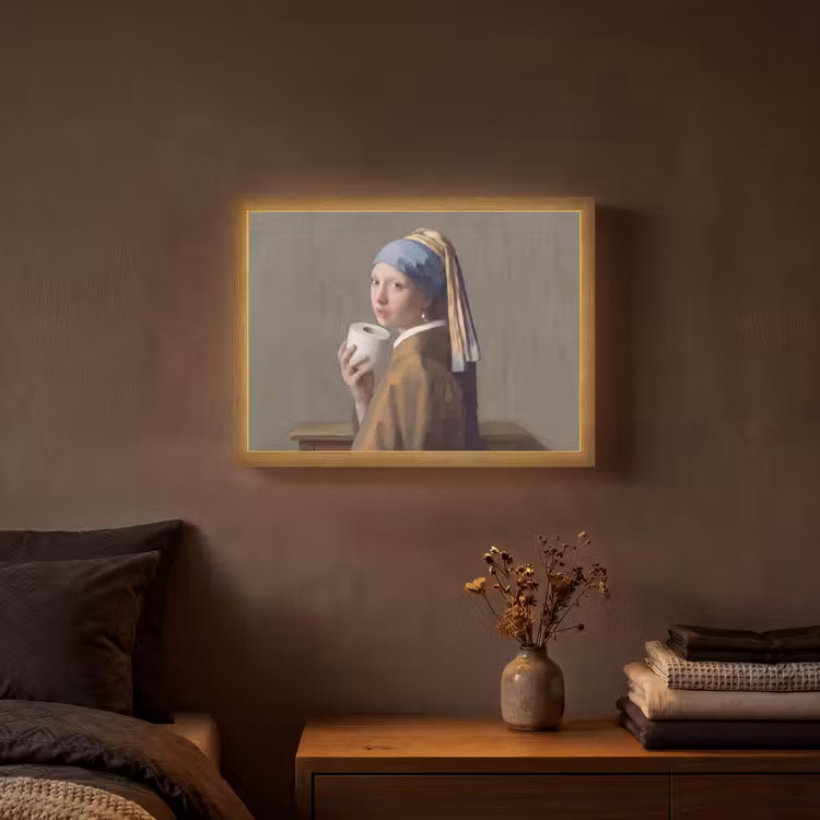 Klassiek - Humor - Kleurrijk Light Box met batterij (Wandlamp) middel -sfeer4