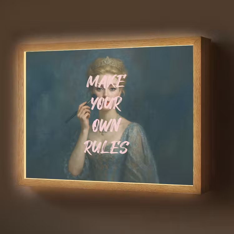 Klassiek - Sierlijk - Roze Light Box met batterij (Wandlamp) middel -z3d_website