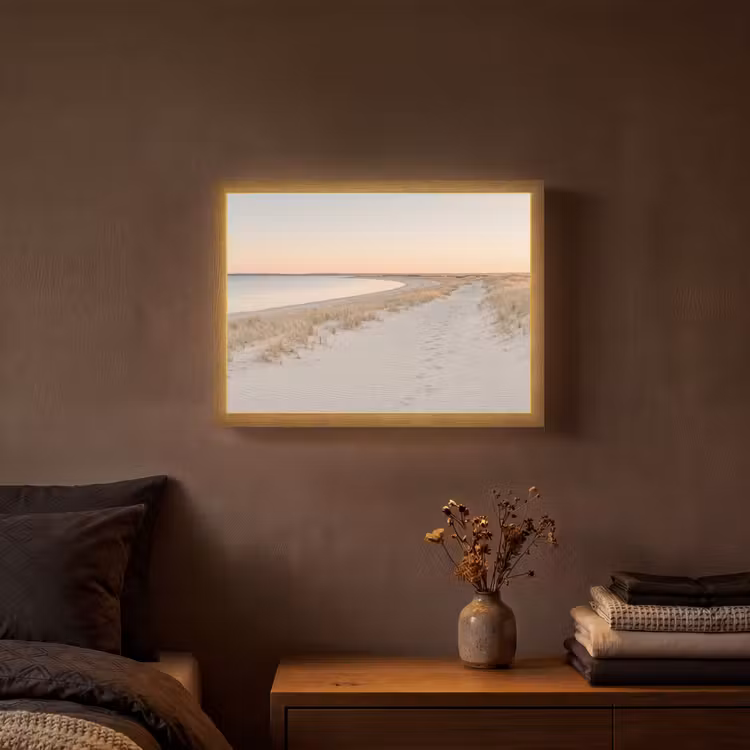 Kustlijn - Horizon - Hek Light Box met batterij (Wandlamp) middel -sfeer4