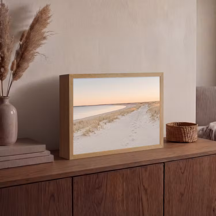 Kustlijn - Horizon - Hek Light Box met batterij (Wandlamp) middel -sfeer2