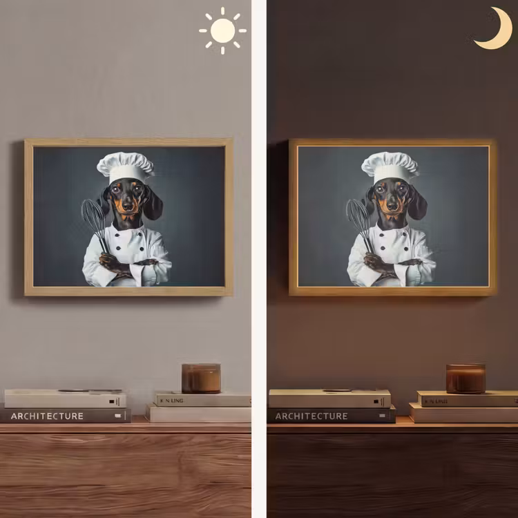Hond - Garde - Kok Light Box met batterij (Wandlamp) middel -sfeer3