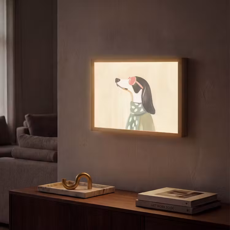 Hond - Zonnebril - Sjaal Light Box met batterij (Wandlamp) middel -sfeer1